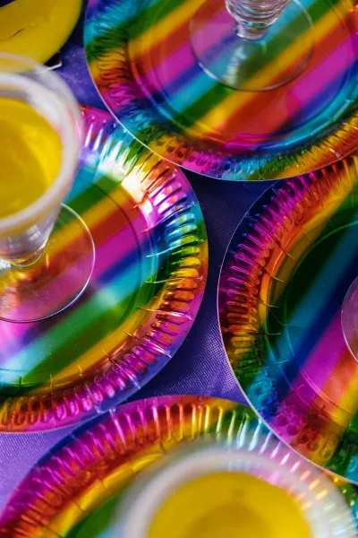 Rainbow Party Tableware Set